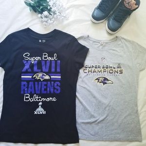 Bundle of two Baltimore Ravens Fan Tee-Shirts
